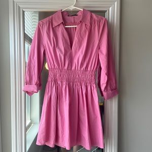 Modest pink collared dress